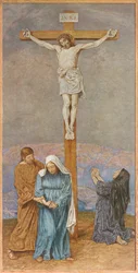 La crucifixión, ilustración del Festkalender publicado en Leipzig c.1910